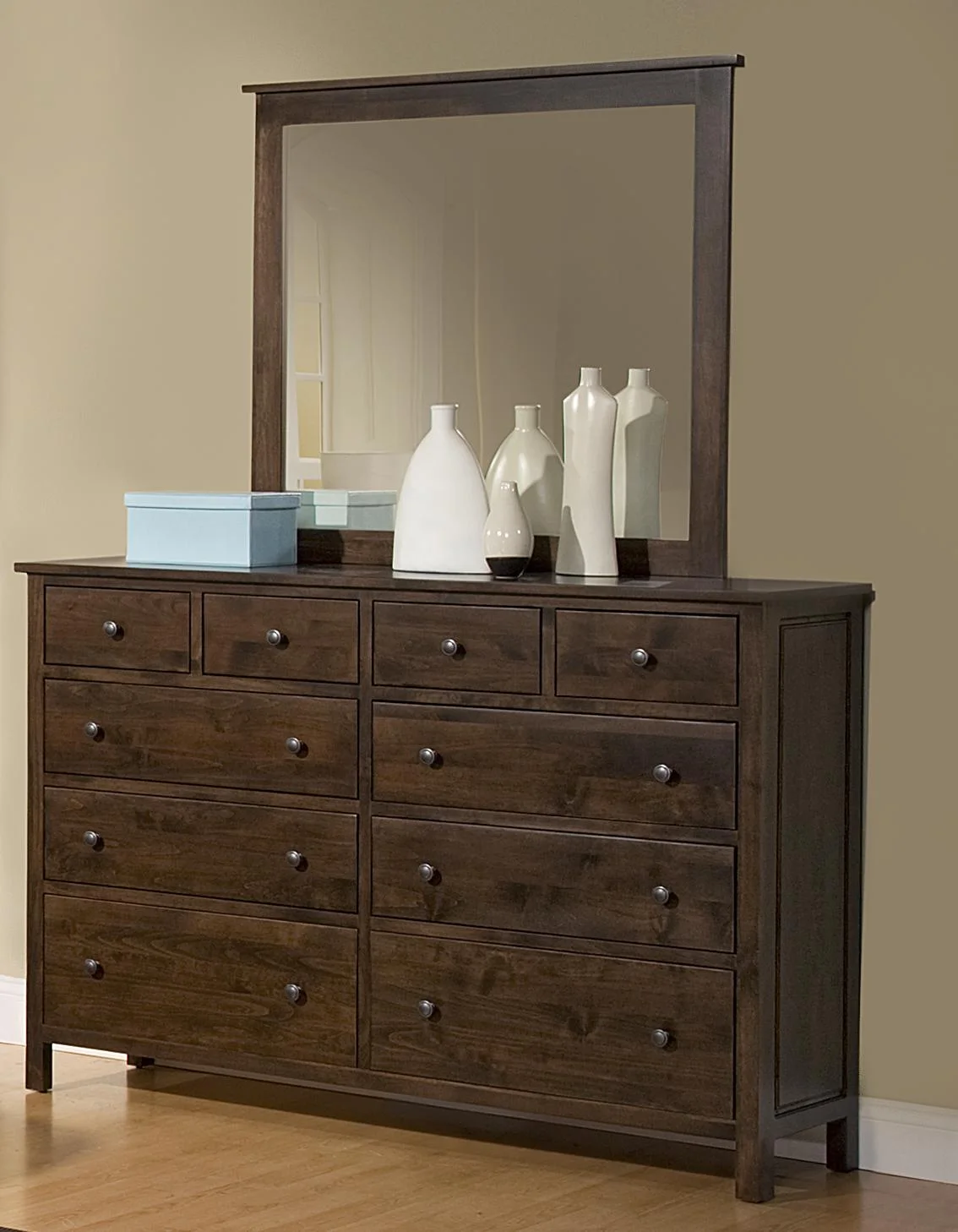 Archbold Furniture Elevated Storage Bed 6210XB+6247 10 Drawer Dresser